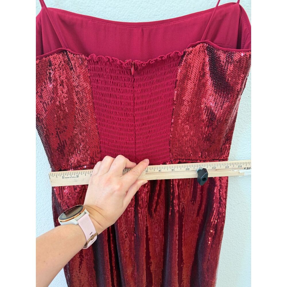 Reformation Frankie Dress Red Sequin size 6 - Picture 7 of 8